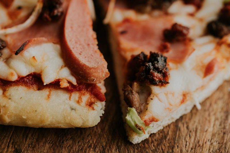 Golden freshly baked giordanos pizza crust