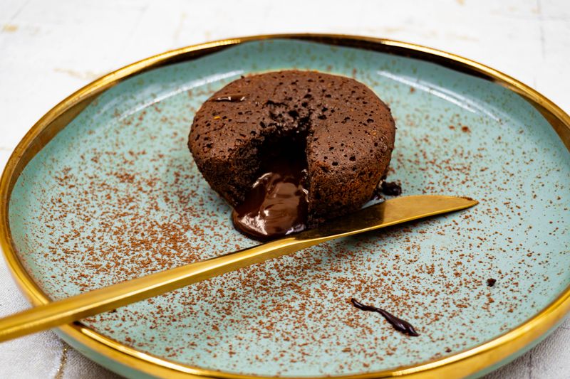 Giordanos warm chocolate lava cake dessert