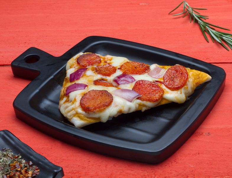 Close-up of giordanos pizza with fresh artisan toppings